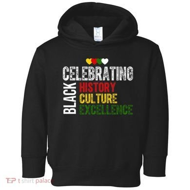 Celebrating Black History Month Afro African Toddler Hoodie