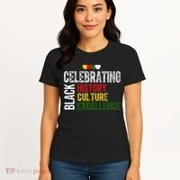 Celebrating Black History Month Afro African Women's T-Shirt thumb 4