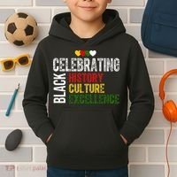 Celebrating Black History Month Afro African Kids Hoodie thumb 2