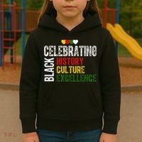 Celebrating Black History Month Afro African Kids Hoodie thumb 3
