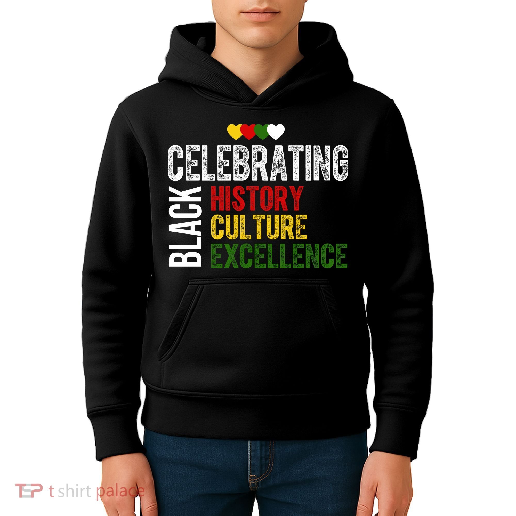 Celebrating Black History Month Afro African Kids Hoodie