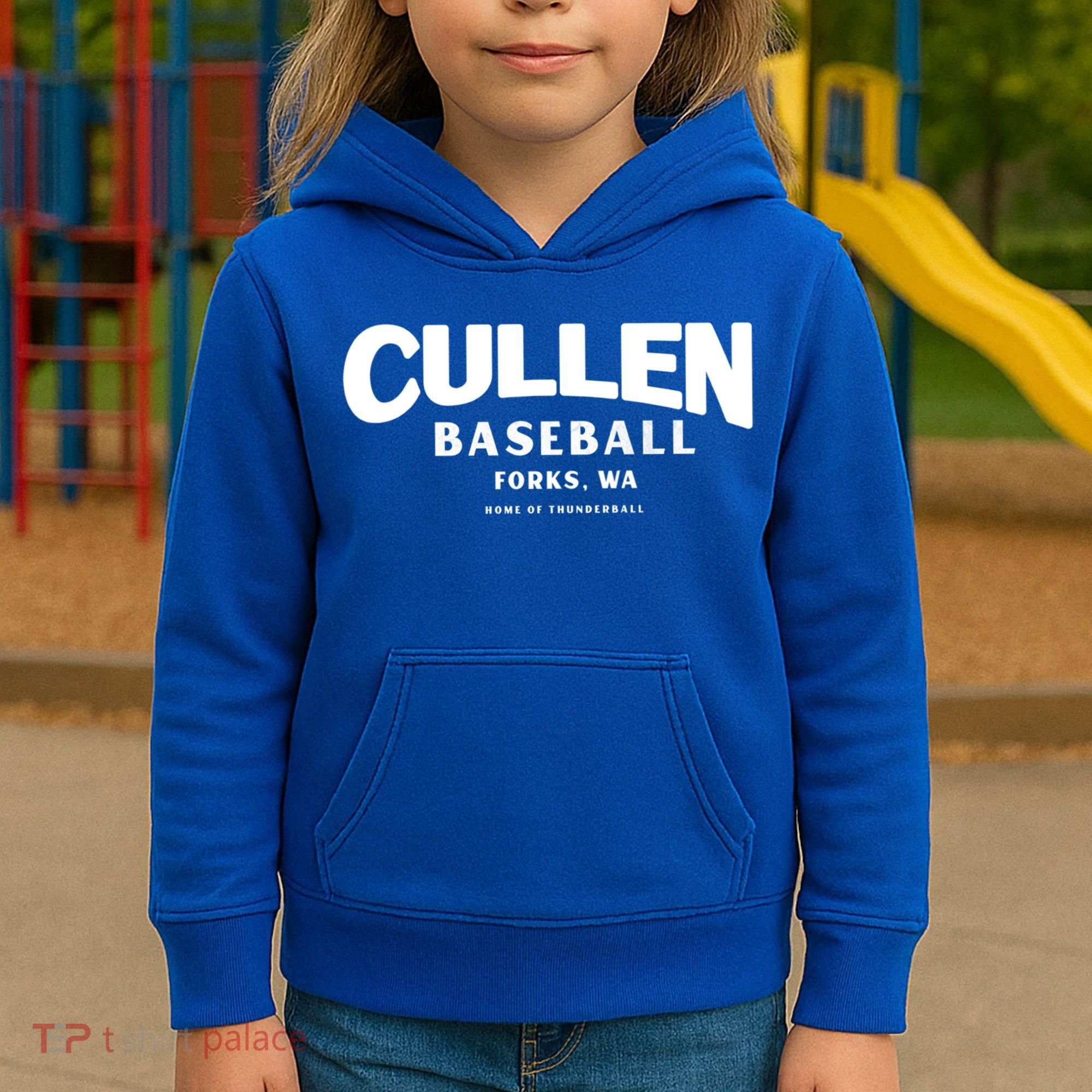 Cullen Baseball Home Of Thunderball Forks Washington Gift Kids Hoodie
