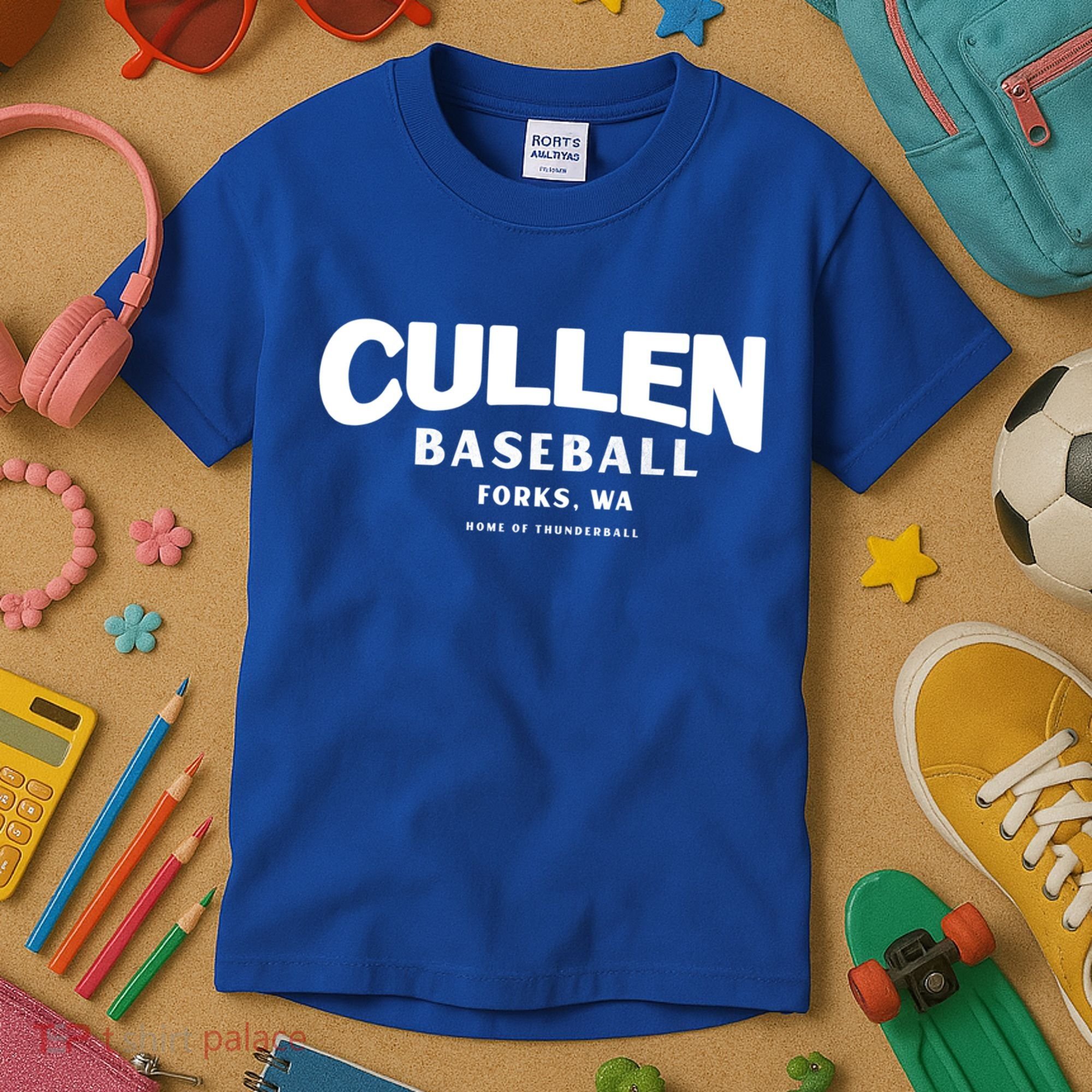 Cullen Baseball Home Of Thunderball Forks Washington Gift Kids T-Shirt