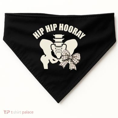Coquette Bow Hip Hip Hooray Hip Replacement Physical USA-Made Doggie Bandana