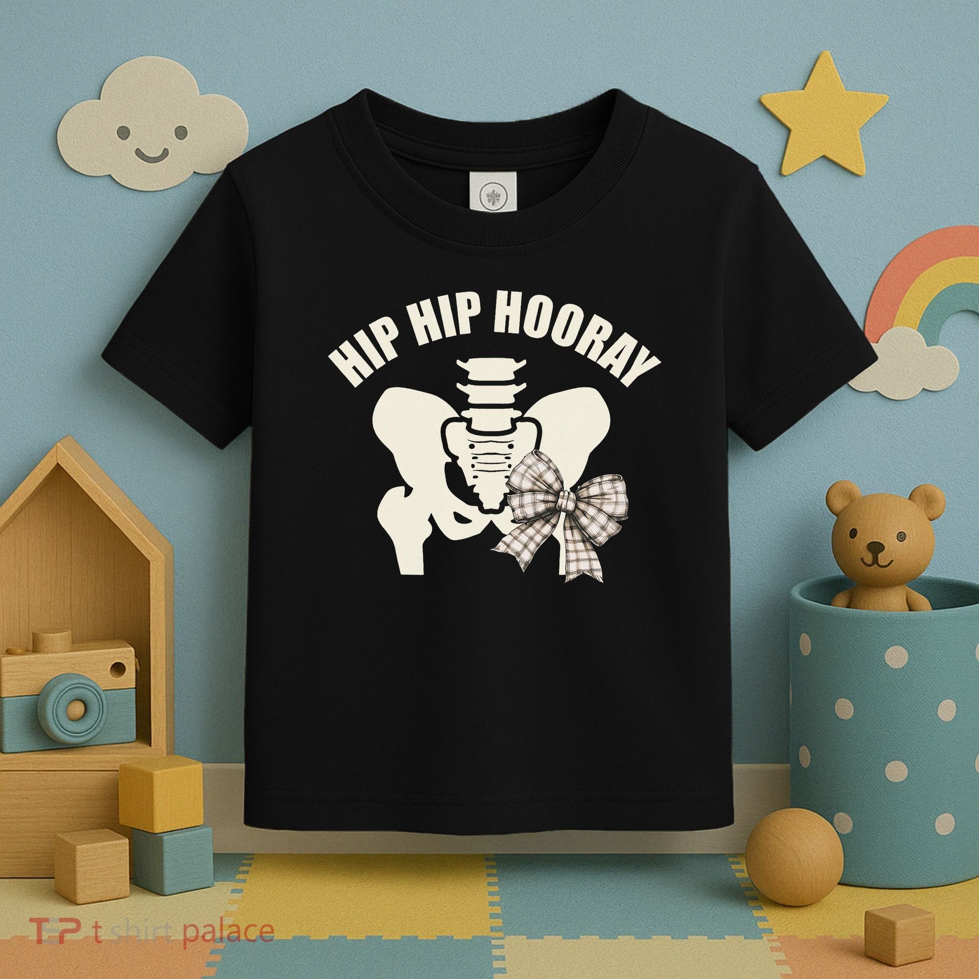 Coquette Bow Hip Hip Hooray Hip Replacement Physical Toddler T-Shirt