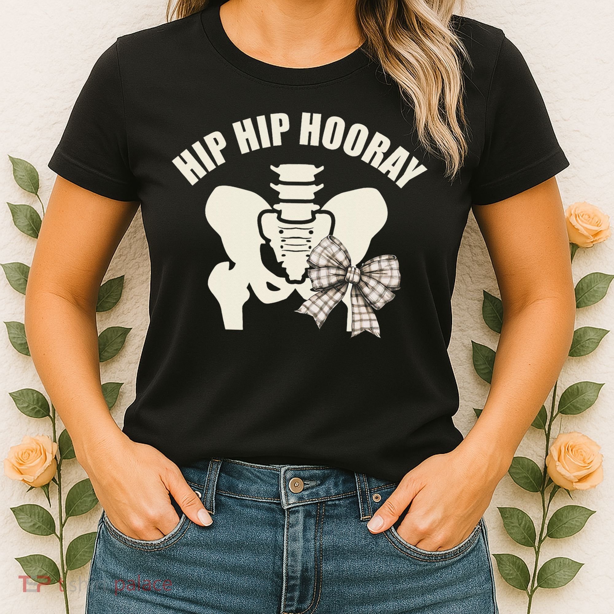 Coquette Bow Hip Hip Hooray Hip Replacement Physical Women's T-Shirt