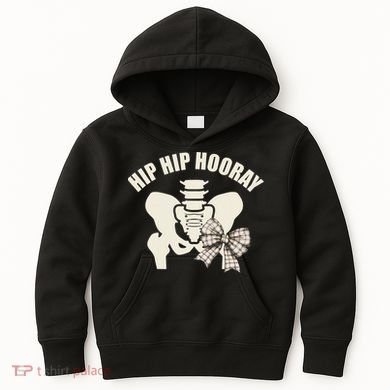 Coquette Bow Hip Hip Hooray Hip Replacement Physical Kids Hoodie