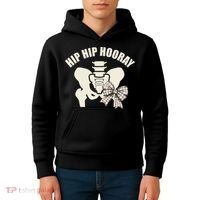 Coquette Bow Hip Hip Hooray Hip Replacement Physical Kids Hoodie thumb 4