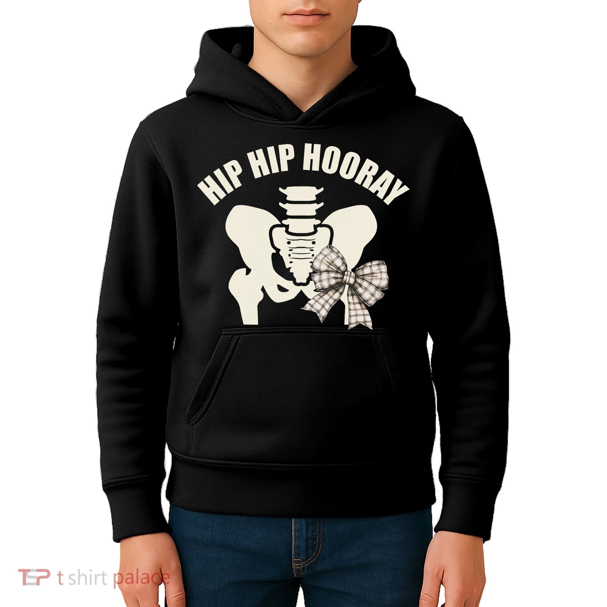 Coquette Bow Hip Hip Hooray Hip Replacement Physical Kids Hoodie