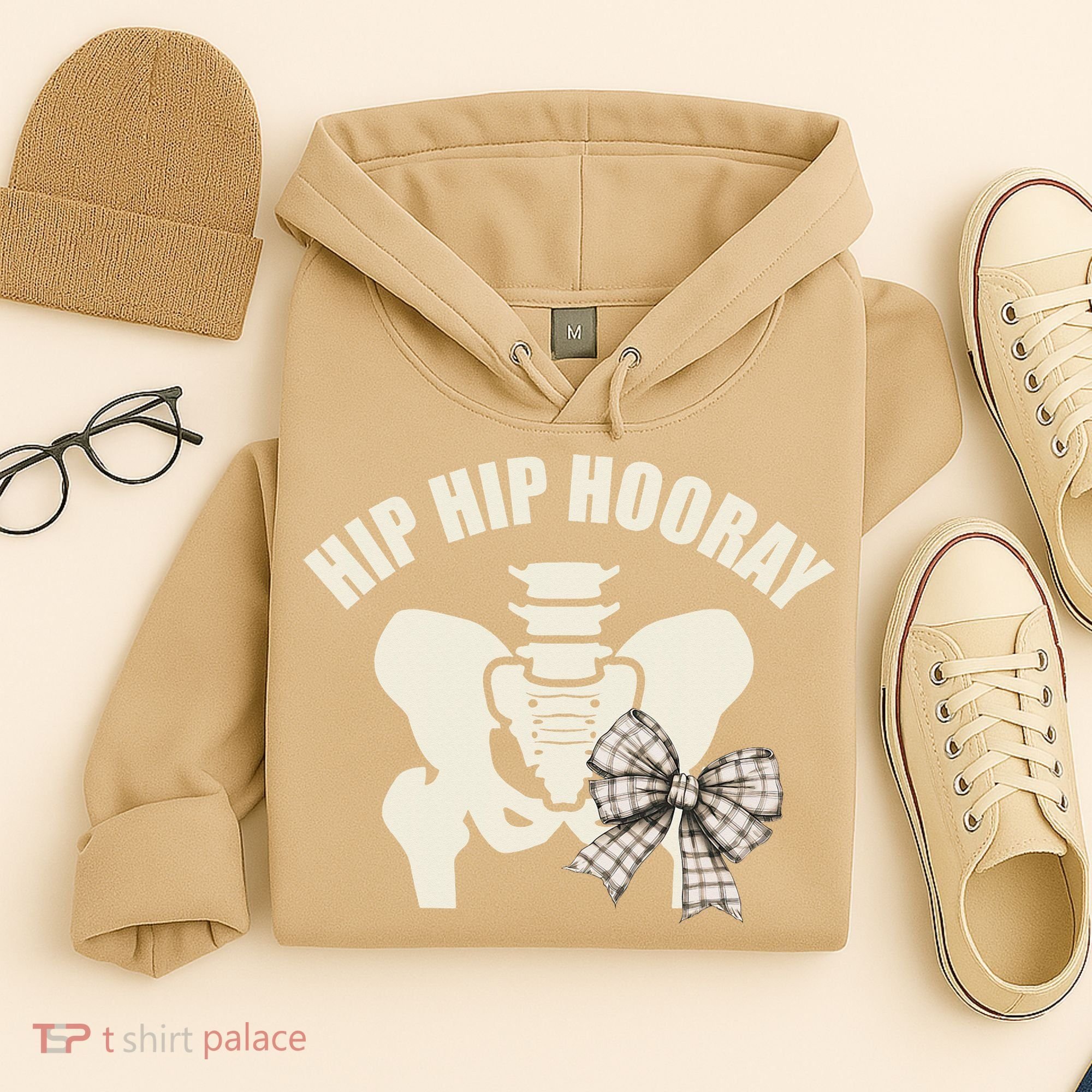 Coquette Bow Hip Hip Hooray Hip Replacement Physical Hoodie