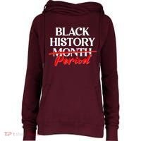 Celebrate Black History Month Period  Womens Funnel Neck Pullover Hood thumb 0