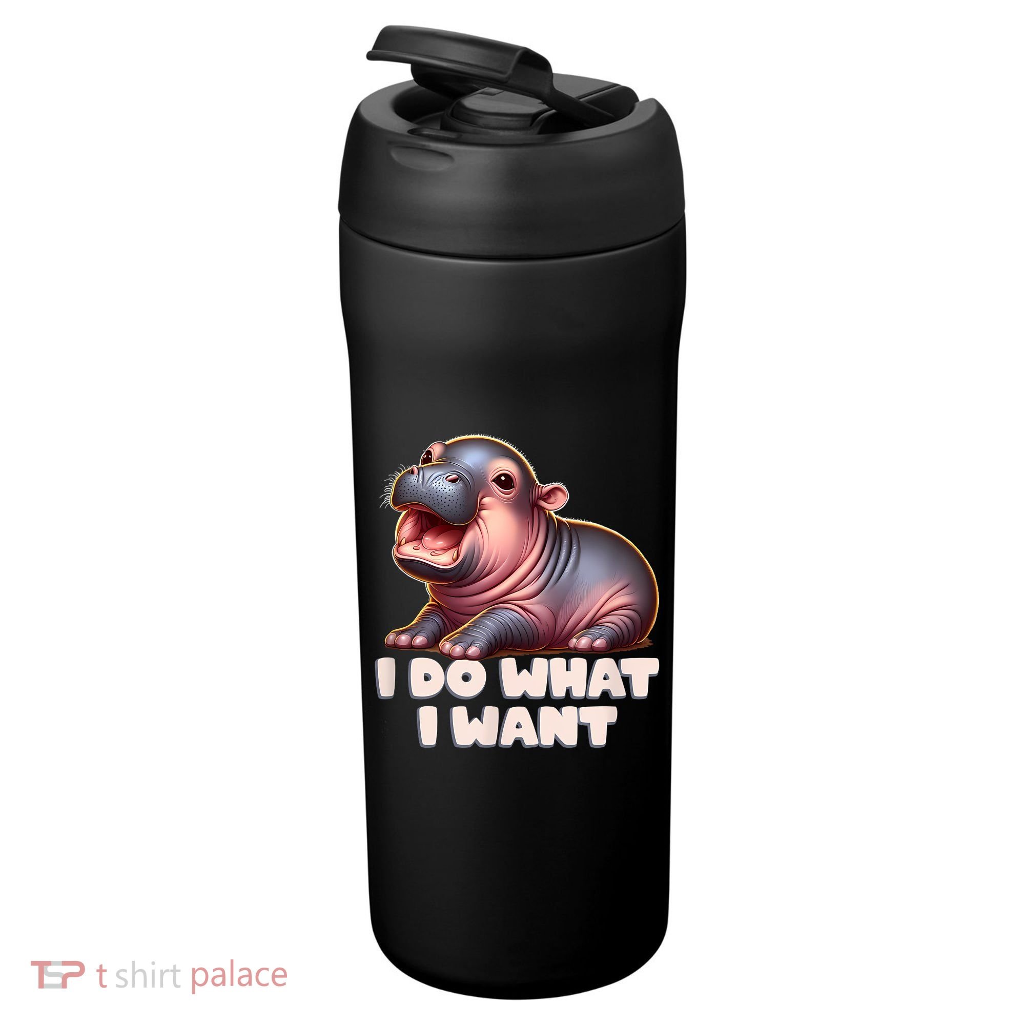Cute Baby Hippo Moo Deng I Do What I Want 24oz Duet Stainless Steel Tumbler