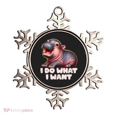 Cute Baby Hippo Moo Deng I Do What I Want Ornament