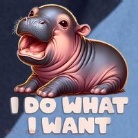 Cute Baby Hippo Moo Deng I Do What I Want Raglan Baseball Sleeve Shirt thumb 2