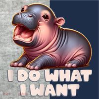 Cute Baby Hippo Moo Deng I Do What I Want Kids Colorblock Raglan Jersey thumb 2