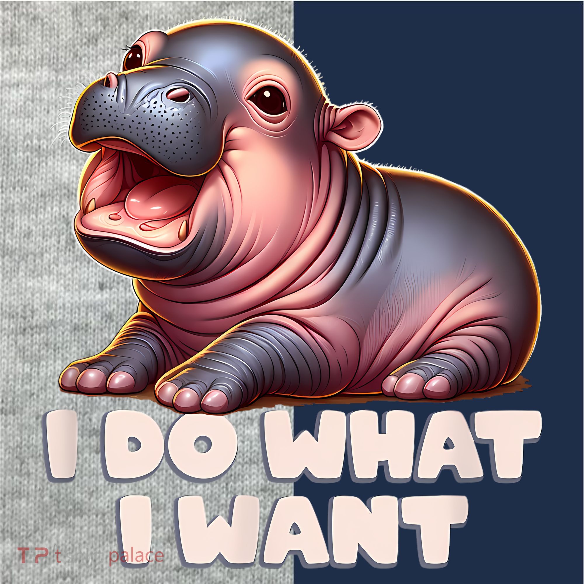 Cute Baby Hippo Moo Deng I Do What I Want Kids Colorblock Raglan Jersey