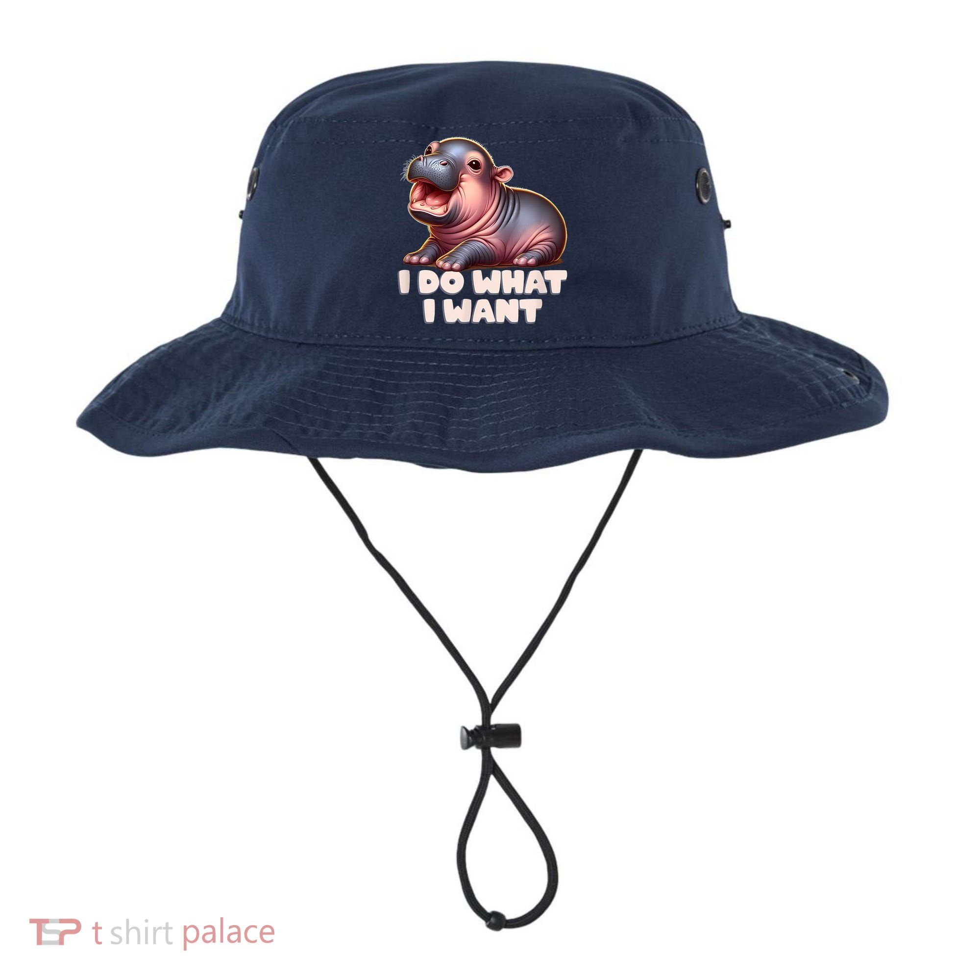 Cute Baby Hippo Moo Deng I Do What I Want Bucket Hat