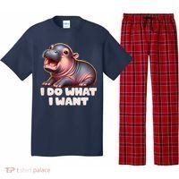 Cute Baby Hippo Moo Deng I Do What I Want Pajama Set thumb 0