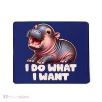 Cute Baby Hippo Moo Deng I Do What I Want Mousepad thumb 0