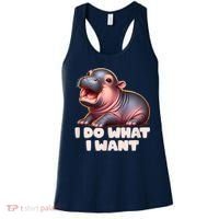 Cute Baby Hippo Moo Deng I Do What I Want Women's Tank Top thumb 0