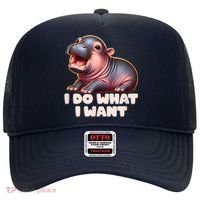 Cute Baby Hippo Moo Deng I Do What I Want Hat thumb 0