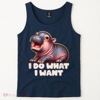 Cute Baby Hippo Moo Deng I Do What I Want Tank Top thumb 2