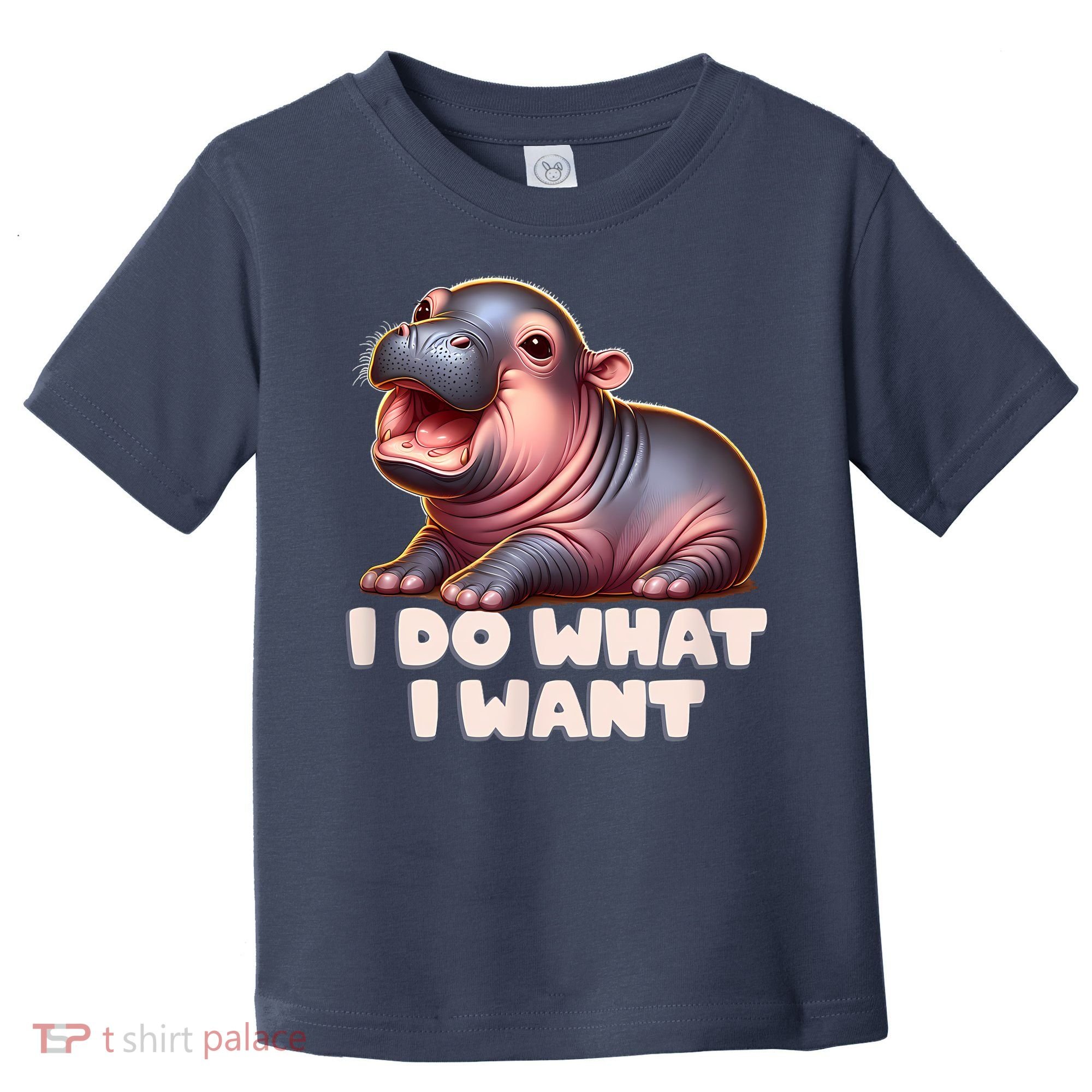 Cute Baby Hippo Moo Deng I Do What I Want Toddler T-Shirt