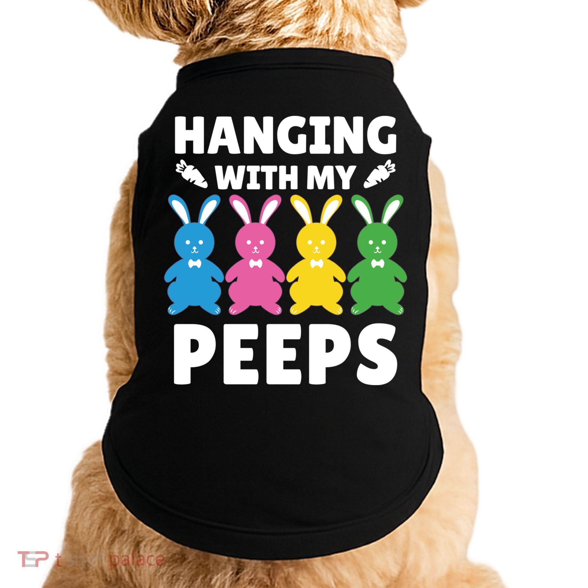 Cute Bunnies Hanging With My Peeps Cool Gift Doggie Tank