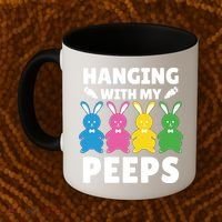 Cute Bunnies Hanging With My Peeps Cool Gift Coffee Mug thumb 2