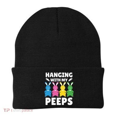 Cute Bunnies Hanging With My Peeps Cool Gift Beanie