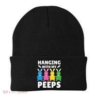 Cute Bunnies Hanging With My Peeps Cool Gift Beanie thumb 0