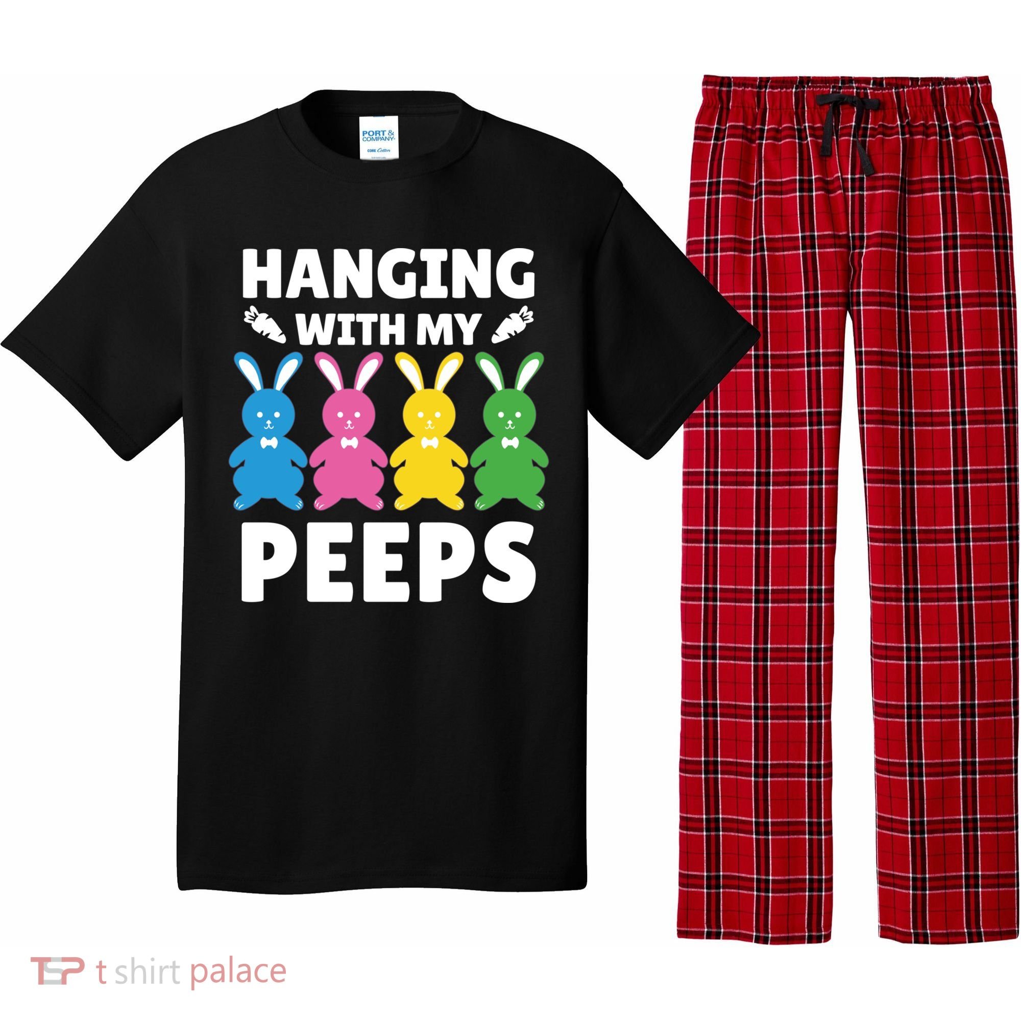 Cute Bunnies Hanging With My Peeps Cool Gift Pajama Set
