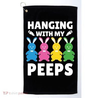 Cute Bunnies Hanging With My Peeps Cool Gift Golf Towel