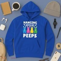 Cute Bunnies Hanging With My Peeps Cool Gift Hoodie thumb 3