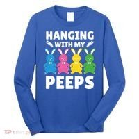 Cute Bunnies Hanging With My Peeps Cool Gift Long Sleeve Shirt thumb 0