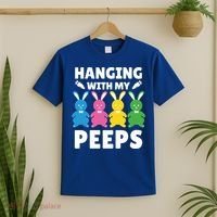 Cute Bunnies Hanging With My Peeps Cool Gift T-Shirt thumb 2