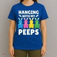 Cute Bunnies Hanging With My Peeps Cool Gift T-Shirt thumb 4