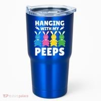 Cute Bunnies Hanging With My Peeps Cool Gift Tumbler thumb 0