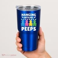 Cute Bunnies Hanging With My Peeps Cool Gift Tumbler thumb 2