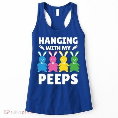Cute Bunnies Hanging With My Peeps Cool Gift Women's Tank Top