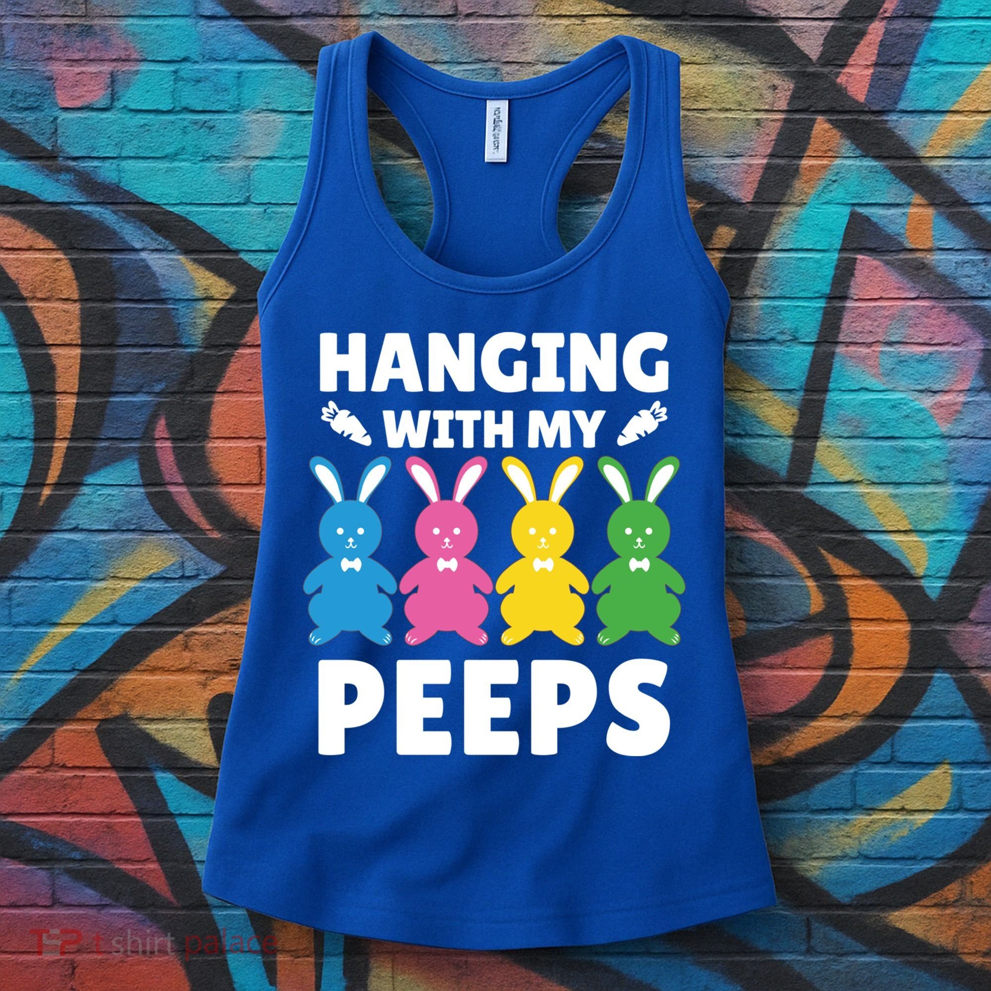 Cute Bunnies Hanging With My Peeps Cool Gift Women's Tank Top