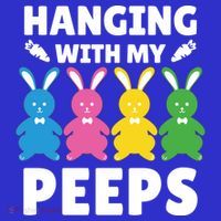 Cute Bunnies Hanging With My Peeps Cool Gift Women's Tank Top thumb 5