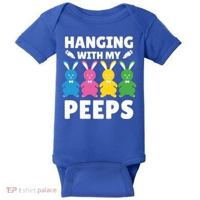 Cute Bunnies Hanging With My Peeps Cool Gift Baby Bodysuit