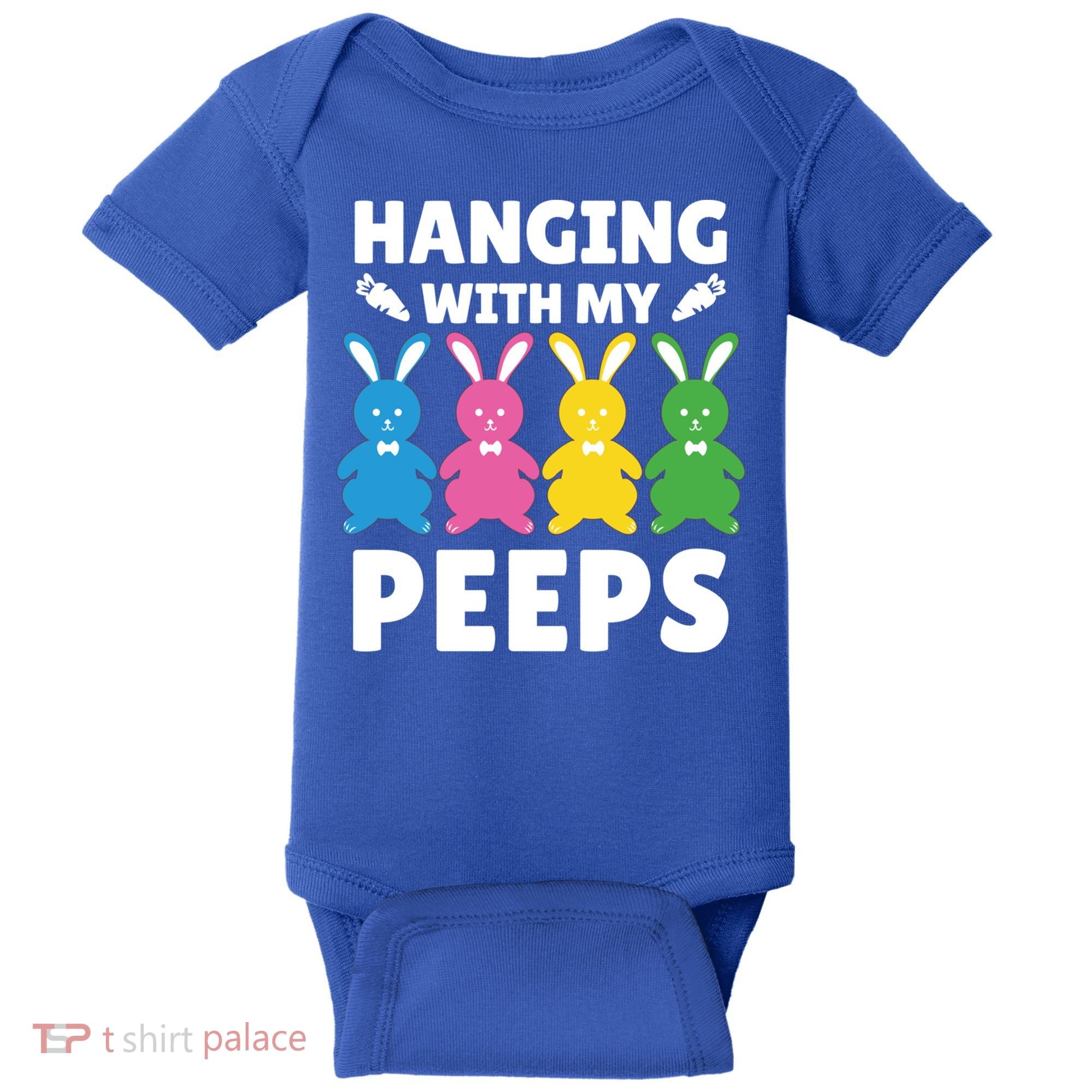 Cute Bunnies Hanging With My Peeps Cool Gift Baby Bodysuit