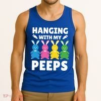Cute Bunnies Hanging With My Peeps Cool Gift Tank Top thumb 3
