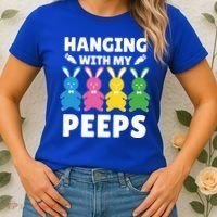 Cute Bunnies Hanging With My Peeps Cool Gift Women's T-Shirt thumb 2