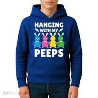 Cute Bunnies Hanging With My Peeps Cool Gift Kids Hoodie thumb 4