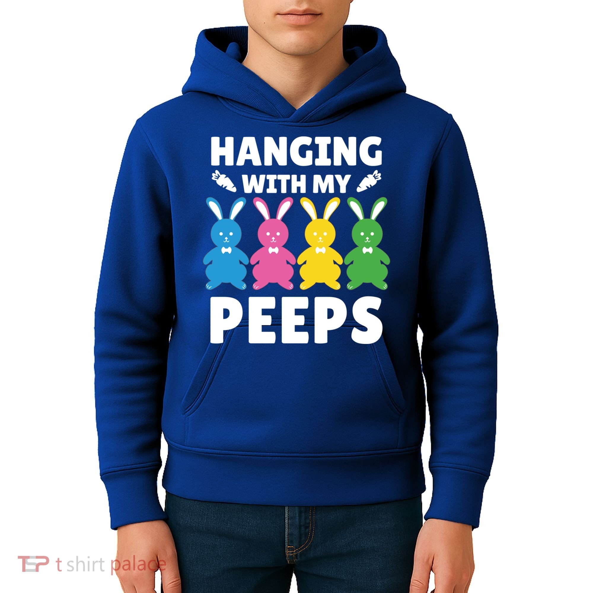 Cute Bunnies Hanging With My Peeps Cool Gift Kids Hoodie