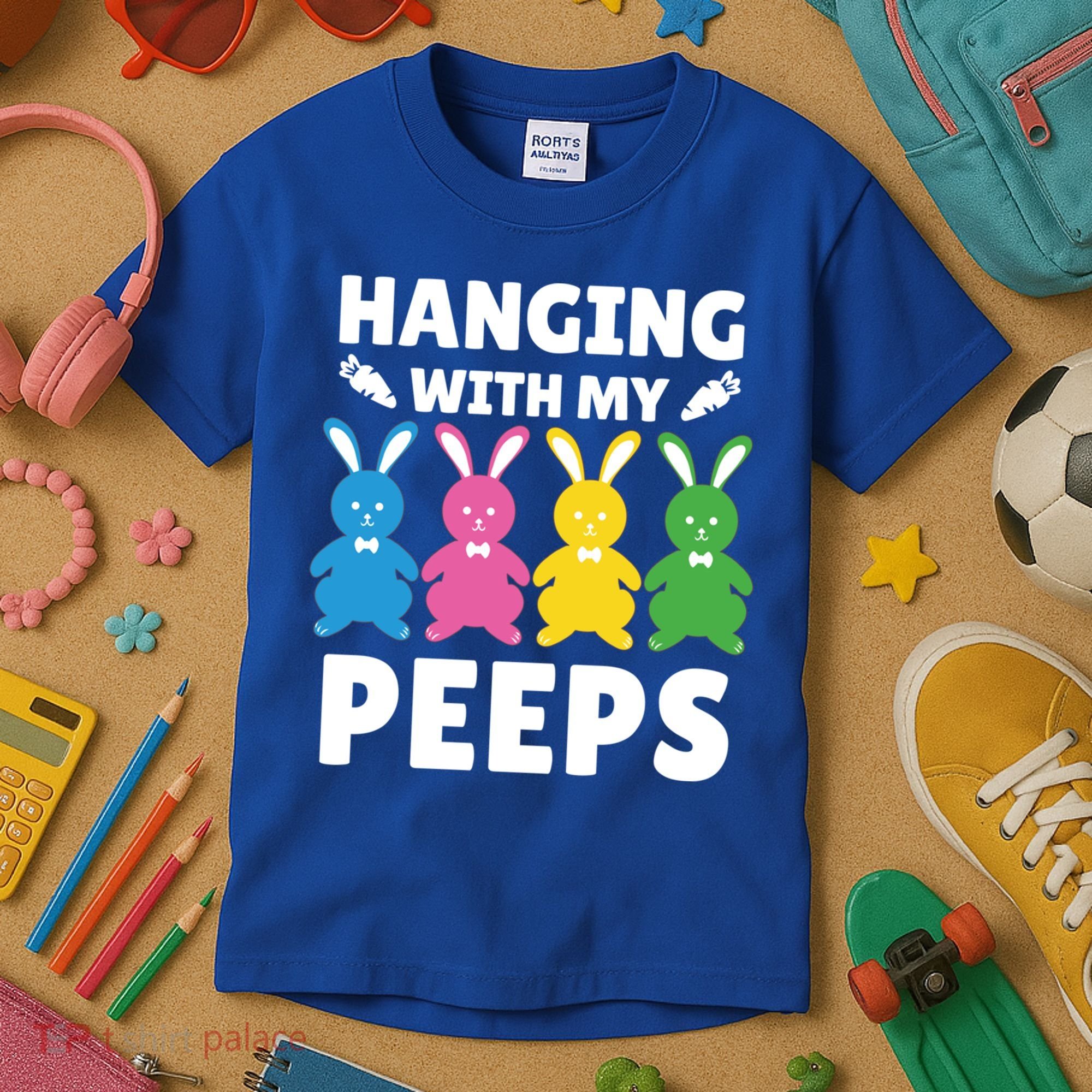 Cute Bunnies Hanging With My Peeps Cool Gift Kids T-Shirt