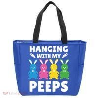 Cute Bunnies Hanging With My Peeps Cool Gift Tote Bag thumb 0